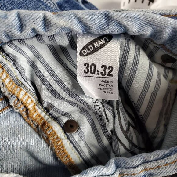 Old Navy Men’s Straight Fit Jeans Size 30x32 Light Wash 100% Cotton - Picture 7 of 10